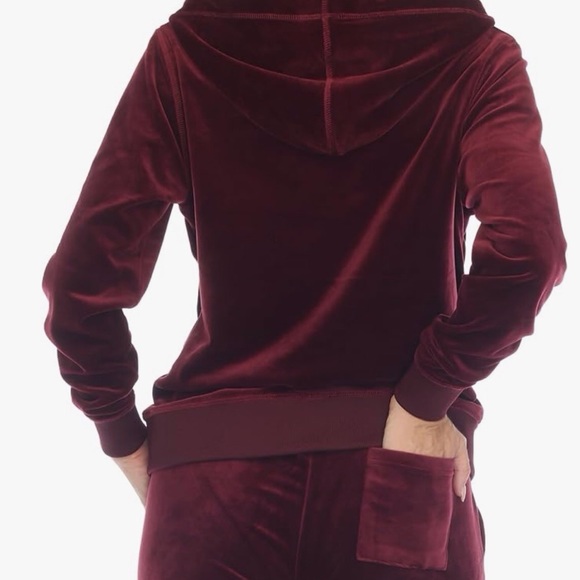 white mark Women's 2-Piece Velour Tracksuit Jogger Outfit Activewear Set - Picture 3 of 5